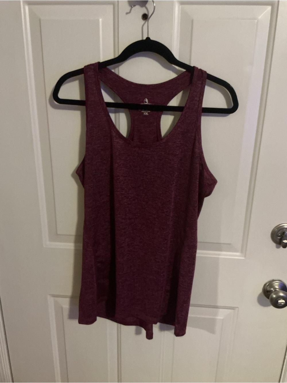 Women’s Racerback Tank Top - Purple/Burgundy Heather